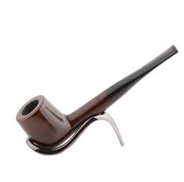 New products hot selling ebony hand straight pipe classic solid wood Philtre pipe cigarette holder box wholesale and direct sales