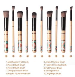 10pcs Makeup Brushes 10pcs Professional Cosmetic Brush Kit Nylon Hair Wood Handle Eyeshadow Foundation Tools Maquiagem Makeup brushes