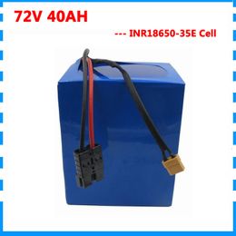 3000W 72V 40AH lithium battery pack 72Volt ebike tricycle e-motorcycle battery Use for samsung 35E Cell with BMS and 4A Charger