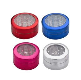 Customized Transparent Top Smoke Grinder Two Layers Individual Grinder 50mm