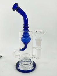 blue high: 27cm glass water pipes glass bongs with 18mm joint white free shipping