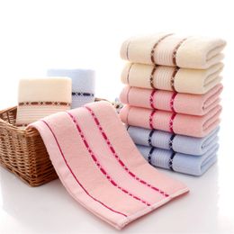 Cotton Towel Color Strips Absorbent Adult Soft Friendly Face Hand Shower Towels For Bathroom Washcloth 34X76cm