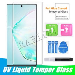 UV Full Glue Case Friendly Tempered Glass Screen Protector For Samsung Galaxy S24 S23 Ultra S23Ultra S22 S21 Note 20 8 9 S20 Plus S10 S9 S8