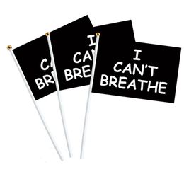 10pcs/set I CAN'T BREATHE Hand Flags 14x21cm Party Parade Celebration Flags CAN't BREATHE WAVING FLAG HHA1335