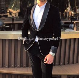Popular One Button Groomsmen Shawl Lapel (Jacket+Pants+Tie) Groom Tuxedos Groomsmen Best Man Suit Mens Wedding Suits Bridegroom A228