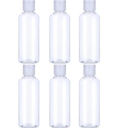 Clear Plastic Empty Bottle with Flip Cap Small Travel Bottles Storage Containers for Cosmetic Sample Lotion Shower Gel