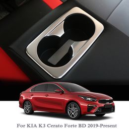 For KIA K3 Cerato Forte BD 2019 Car Styling Internal Rear Water Cup Holder Frame Sequins Internal Sticker Interior Accessories