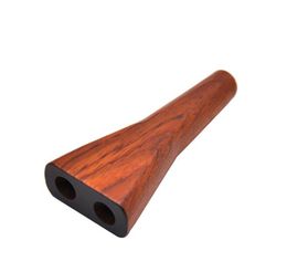 Cross-border double-orifice wood pipe for hand-made cigarette holder red sandalwood pipe solid wood pipe