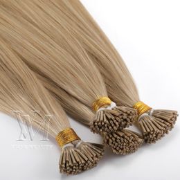 Wholesale Brazilian European I-tip Human 1g/ strand 50g Double Drawn Pre-bonded Virgin Remy Human Straight Keratin Hair Extensions