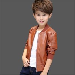 2020 new autumn Boy jacket Winter warm Leather Jacket Kids Coat Black and Brown Color Children Jackets fashion handsome boys Kids Jacket