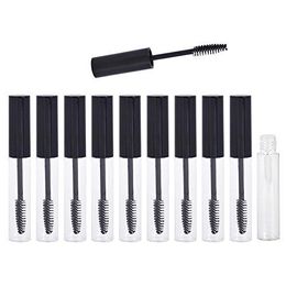 PRINT LOGO 10ml Empty Mascara Tube, 3 Packs 10ml Reusable Mascara Container Eyeliner Bottle Lip Gross Tube with Brush