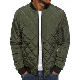 Pilot Men's Diamond Quilted Padded Bomber warm jackets for men - Windproof Autumn/Winter Outwear