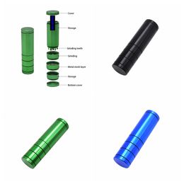 New Portable Colourful Aluminium Multiple Uses Dugout Smoking Storage Box Container One Hitter Cigarette Pipe Case Herb Tobacco Grinder Grind