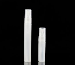 5ml 10ml Frosted Plastic Atomizer Tube Empty Refillable Matte Fragrance Perfume Scent Sample Spray Bottles for Travel SN3081