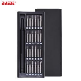 Not Original Black Metal Box 24 in 1 Magnetic Screwdriver Bit Set Kit for Phone Home Appliances Repair Tools 50pcs/lot