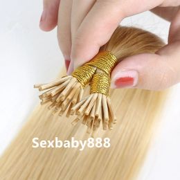 Indian remy hair pre-bonded hair extension 100strands 1g/strand Italian keratin I tip color 613 blonde capsule hair products