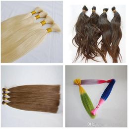 Only For Extensions 300g Cuticle Intact human hair bulk Real Pure Colour European Hair For Keratin Hair