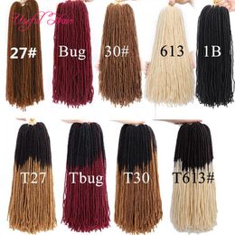 Long Crochet hair extensions synthetic hair weave 18Inch braiding hair dreadlocks DIY Micro Locs Sister Locs straight for Women black marley