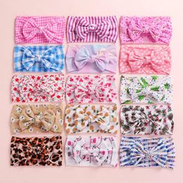 Hot sale floral baby headbands hair bows leopard print newborn headband girls headbands hair bands headband