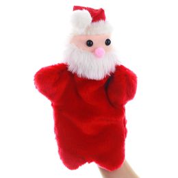 クリスマスの手の人形漫画サンタクロース豪華な人形人形の赤ちゃんぬいぐるみおもちゃ子供ぬいぐるみ手の人形のおもちゃ