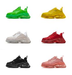 High quality Triple S sneakers Paris Casual Shoes fashion week show shoe Very hot Unisex sneaker jelly state sole sports shoes Women & Men Size