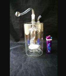 Classic four-column glass sand core hookah , Wholesale Glass Bongs Accessories, Glass Water Pipe Smoking, Free Shipping