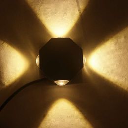 Edison2011 4W Modern LED Wall Lamps Eight-sided Aluminum LED Ceiling Lamp Home Lighting Interior KTV/Bar Decoration Wall Lamp