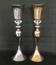 New Free Shipping DHL FEDEX Gold Silver Crystal Wedding Centrepieces decoration Vase SN2580