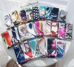 -Neue Multifunktions Kleine Seidenschal Für Tasche Griff 12 Farben Mode Haarband Ribbon Frauen Headscarf Seidenschals Wrap