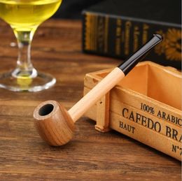 Mini-size solid wood pipe Popeye White Straight entry-level pipe foreign trade tobacco direct wholesale