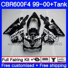 Repsol black white Body +Tank For HONDA CBR600 F4 CBR 600 F4 FS CBR600 F 4 287HM.2 CBR600F4 99 00 CBR600FS CBR 600F4 1999 2000 Fairings kit