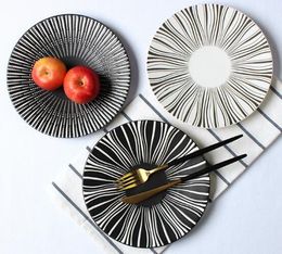 Ceramic Printed Western Dinner Plate Creative Straw Hat Spaghetti Dessert Plate