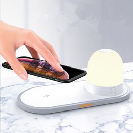 Magnetic Touch Night Light Wireless Charger Multifunctional 2-in-1 Fast Charge Mobile Phone Night Light Wireless Charger dhl free