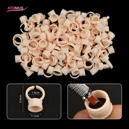 100pcs M Size Disposable Pigment Holder Rings Tattoo Supply Silicone without Division Eye Brow Tattoo Tool
