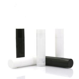 Mini 5G Empty DIY Oval Lip Balm Tubes Portable Deodorant Containers Fashion Black Lip Tube Clear White Lipstick LX5777