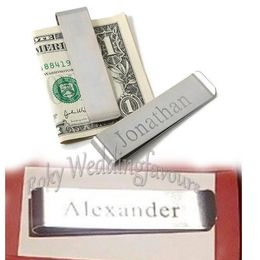 4PCS Personalised Stainless Steel Money Clips Groom Groomsman Wedding Anniversary Birthday Gift Father's Day Favours Ideas