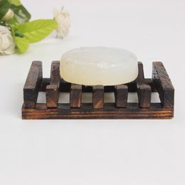 Natural Bamboo Wood Soap Dishes Wooden Soap Tray Holder Storage Rack Plate Box Container Bath Soap Holder