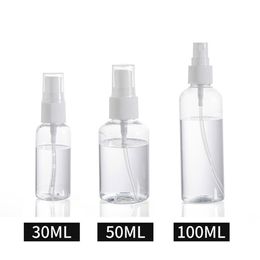 Household Sundries fine mist clear spray bottles with pump cap, reusable and refillable small empty plastic for travel