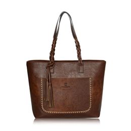 Designer-2019 Large Capacity Women Bags Shoulder Tote Bags bolsos New Women Messenger Bags With Tassel Famous Designers Leather Handbags