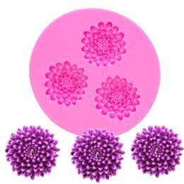 /"flor del crisantemo/" Molde De Silicona Para Moldes de jabón y velas hacer molde
