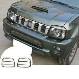 Metal Exterior Front Headlight Frame Trim Cover 2pcs For Suzuki Jimny 2007-2017