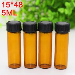 5ML Glass Perfume Bottles Small Glass Vial, Mini 5ml Glass Test Bottle Empty Refillable Oils Diffusers Container 1000Pcs Free DHL