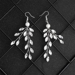 Fashion- New Arrivals Handmade Wedding Drop Earrings Bridal Austrian Crystal Bride Bridesmaids Earrings for Women