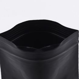 8x12cm(3.25x4.75in) 100pcs New Poly Ethylene Flat Pouch Heat Sealing Black Small Zip Lock Plastic Bags Herb Storage