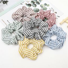 11 style stripe lattice Print headband Large intestine Hair Ties Ropes Elastic hair band Girls Ponytail hair accessories Wholesale