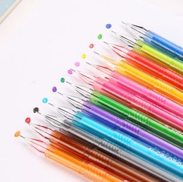 HOT 12Pcs Candy Colour Diamond Gel Pen School Supplies Draw Pens Student Gift SN2278