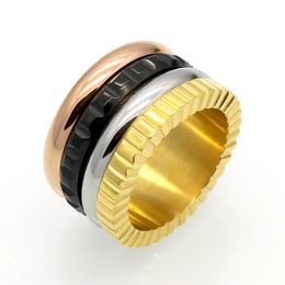 Hot Sale Rotatable Four Colour Gear Stainless Steel Rings