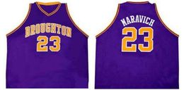 Custom Men Youth women Vintage #23 Pete Maravich BROUGHTON SCHOOL basketball Jersey Size S-4XL or custom any name or number jersey