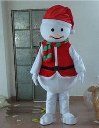 2019 hot sale the head snowman mascot costume in Christmas suit for adult to wear