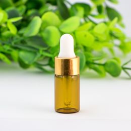 600Pcs Per Lot 3ml Round Shaped Glass Brown Bottle with Pure Glass Pipette E Liquid Empty Glass Bottles 3 ml